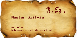 Nester Szilvia névjegykártya